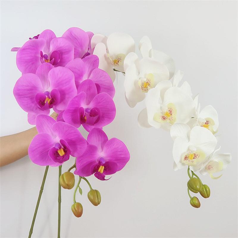 9 Heads 98cm Artificial Butterfly Orchid Flowers Fake Moth Orchids Flowers