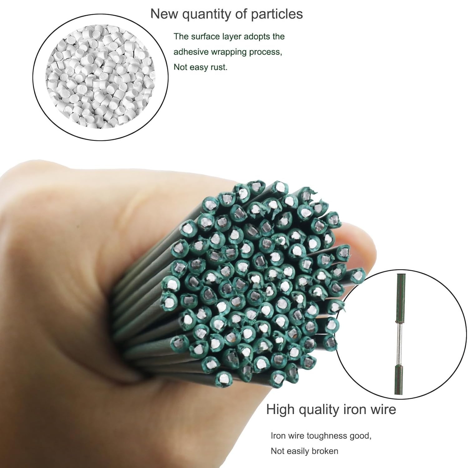 Durable 2 Gauge Dark Green Floral Wire for DIY Crafts & Flower Arrangements