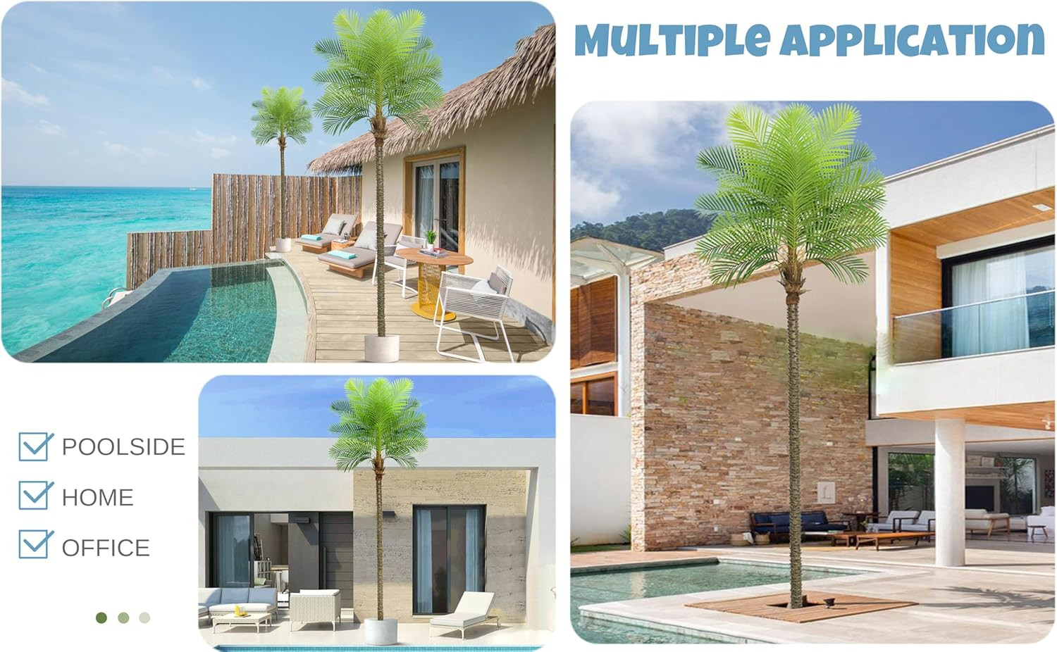 11.5FT Artificial Phoenix Palm Tree with 21 Leaves for Indoor/Outdoor Decor