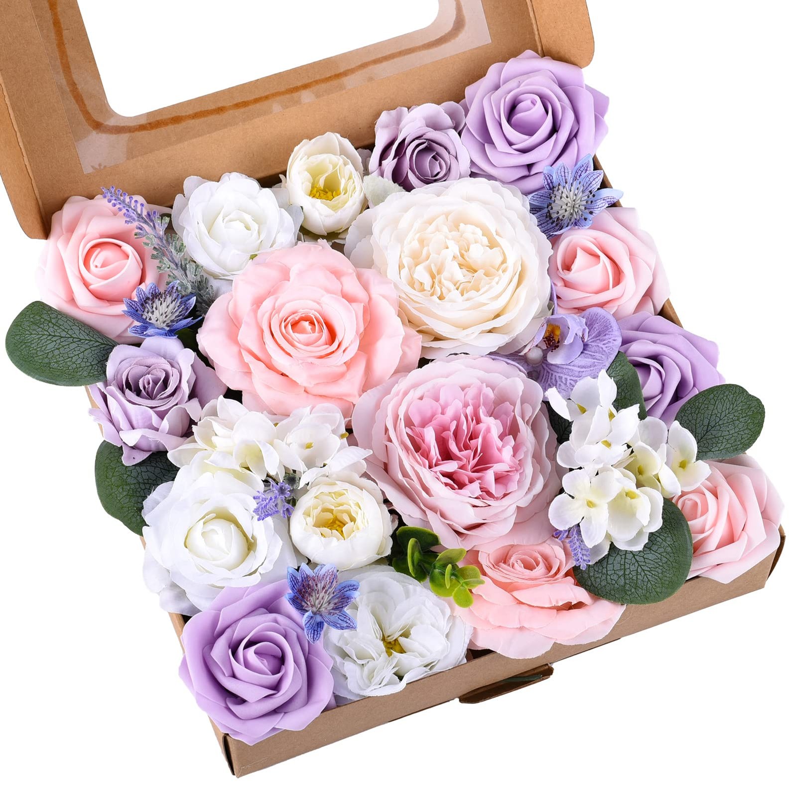 Purple Pink Artificial Flowers Combo