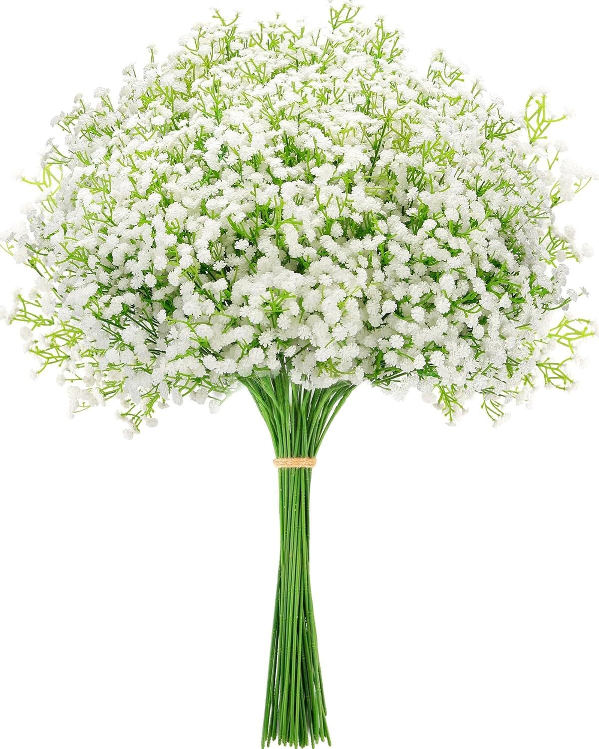36Pcs Fake Gypsophila Plant Artificial Pink White Baby Breath Flowers Decoration