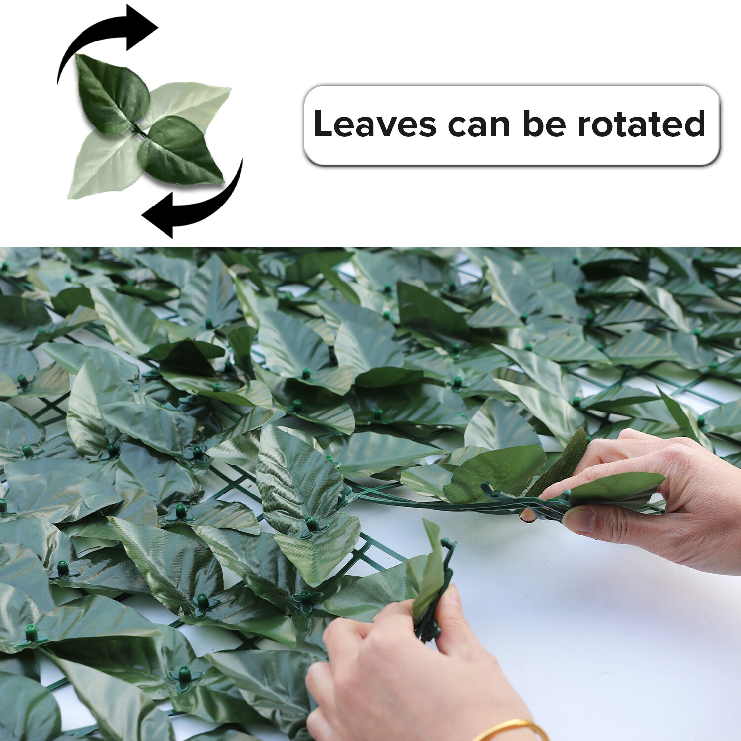 6 x 8FT Faux Dark Laurel Leaf Privacy Fence Panel Fence Screen Roll Hedge Decor