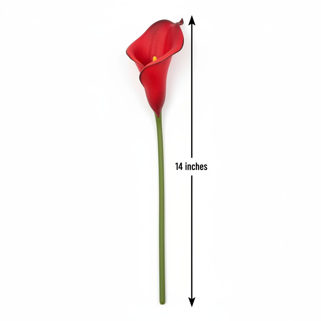 Cherry Red Calla Lily Bundle Real Touch Faux Flowers Deep Red Calla Lilies Dark