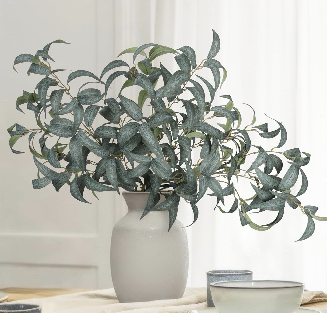 Artificial Greenery Stems for Vase, 5 Pcs for Indoor Home Office