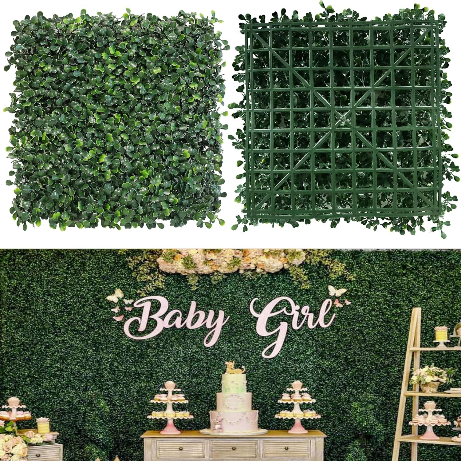 10×10 Artificial Boxwood Wall Panels – 12 Pcs for Indoor & Outdoor Decor
