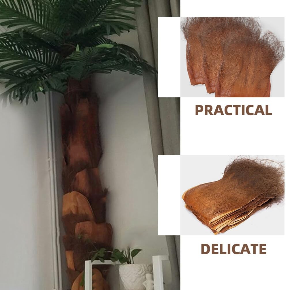 5 Sheets Coconut Tree Bark, Artificial Brown Palm Tree Barks Fake Plant for S…
