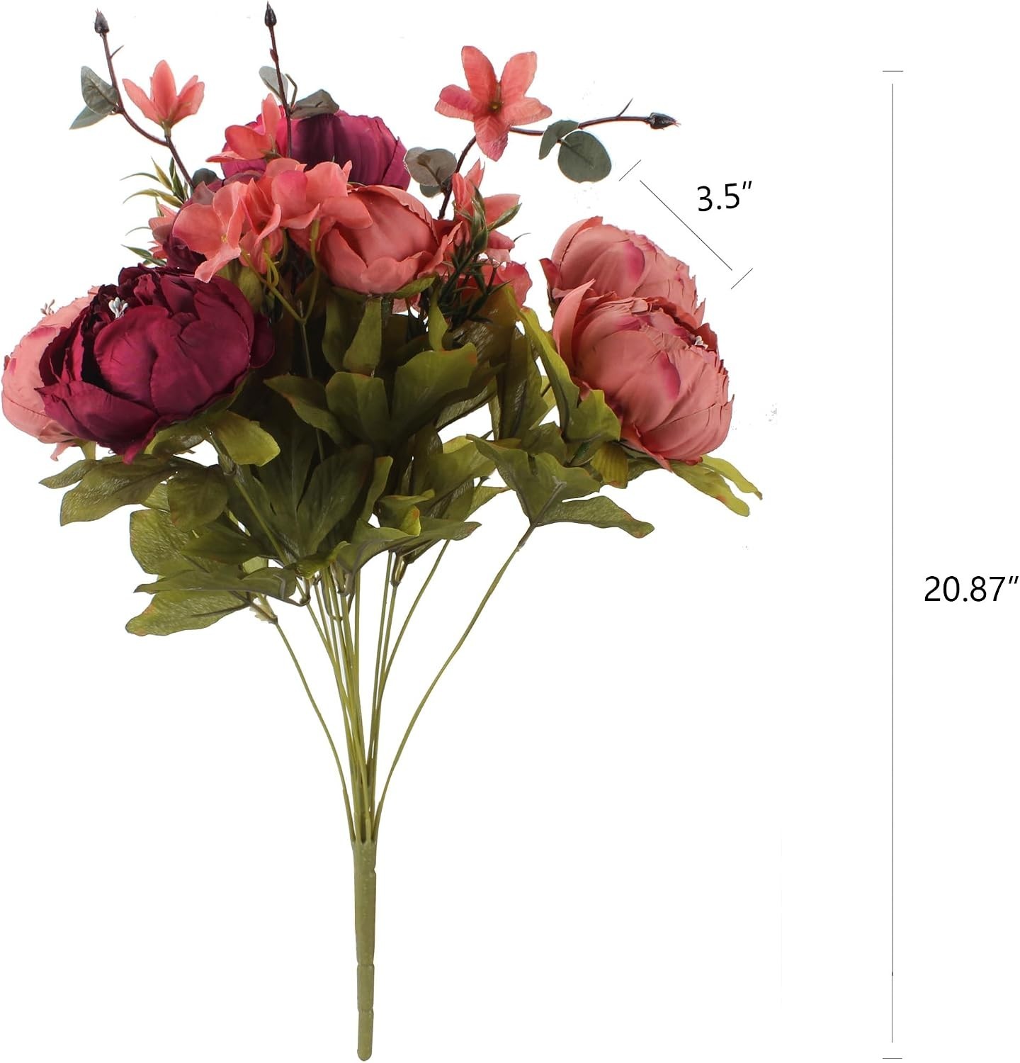 Vibrant Artificial Peony Bouquet – Perfect for Weddings & Custom Arrangements