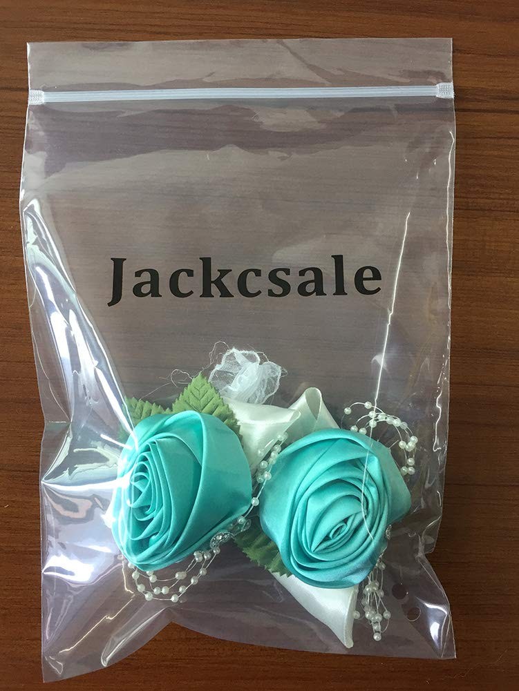 2 PCS Light Blue Wedding Bridal Corsage Bridesmaid Wrist Flower Decor