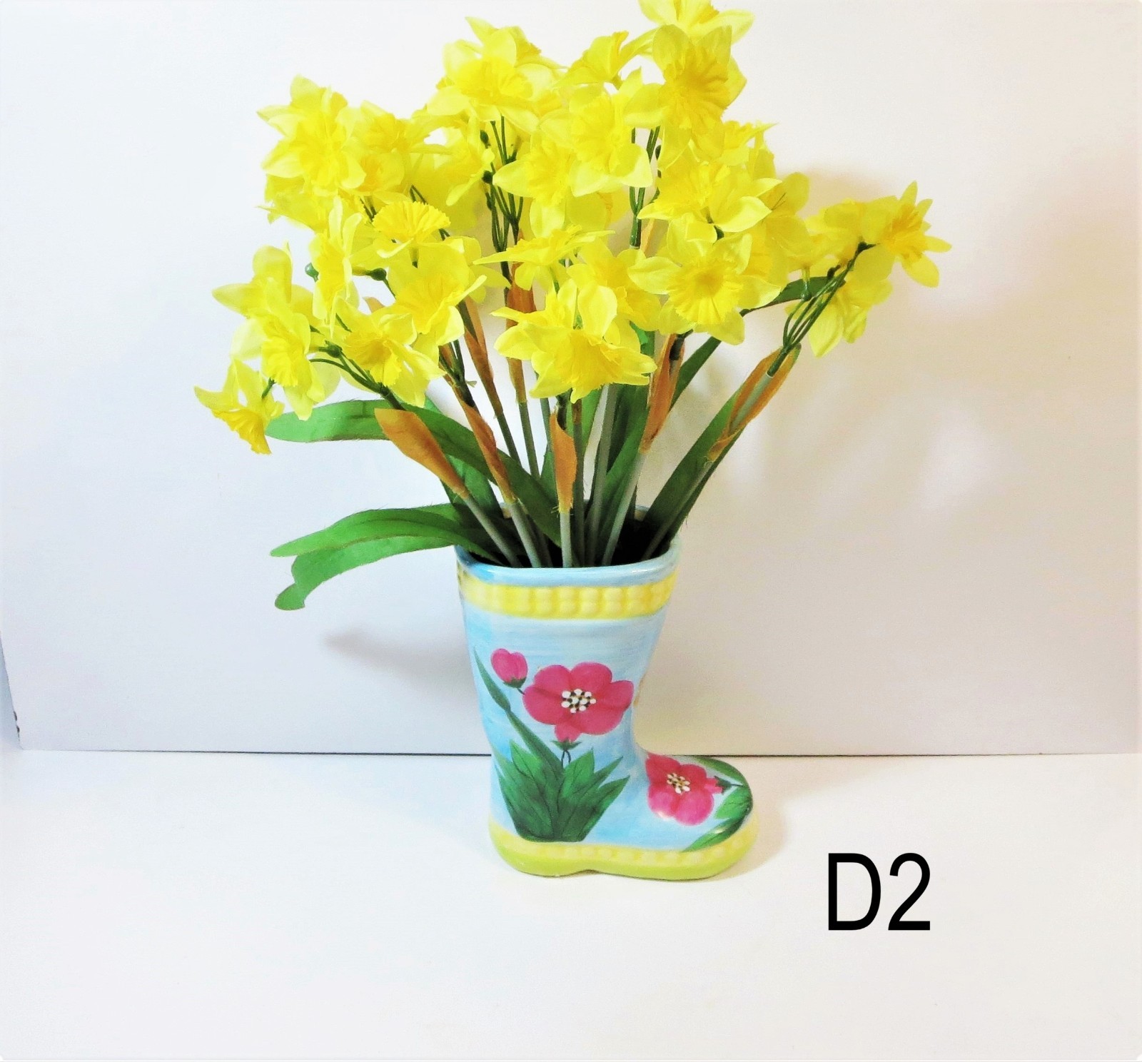 Artificial Daffodil Stems Fake Narcissus Flower decor Home Flora