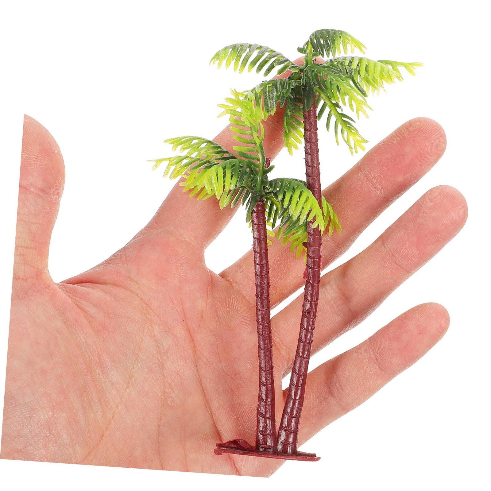 5Pcs Miniature Coconut Palm Trees Faux Plant Plastic Mini Landscape Decor for…