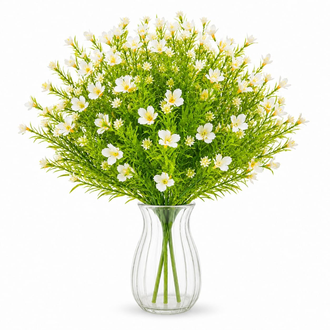 White Artificial Flowers – 3PCS Fake Flowers Daisy Decor Faux Plastic Flowers…
