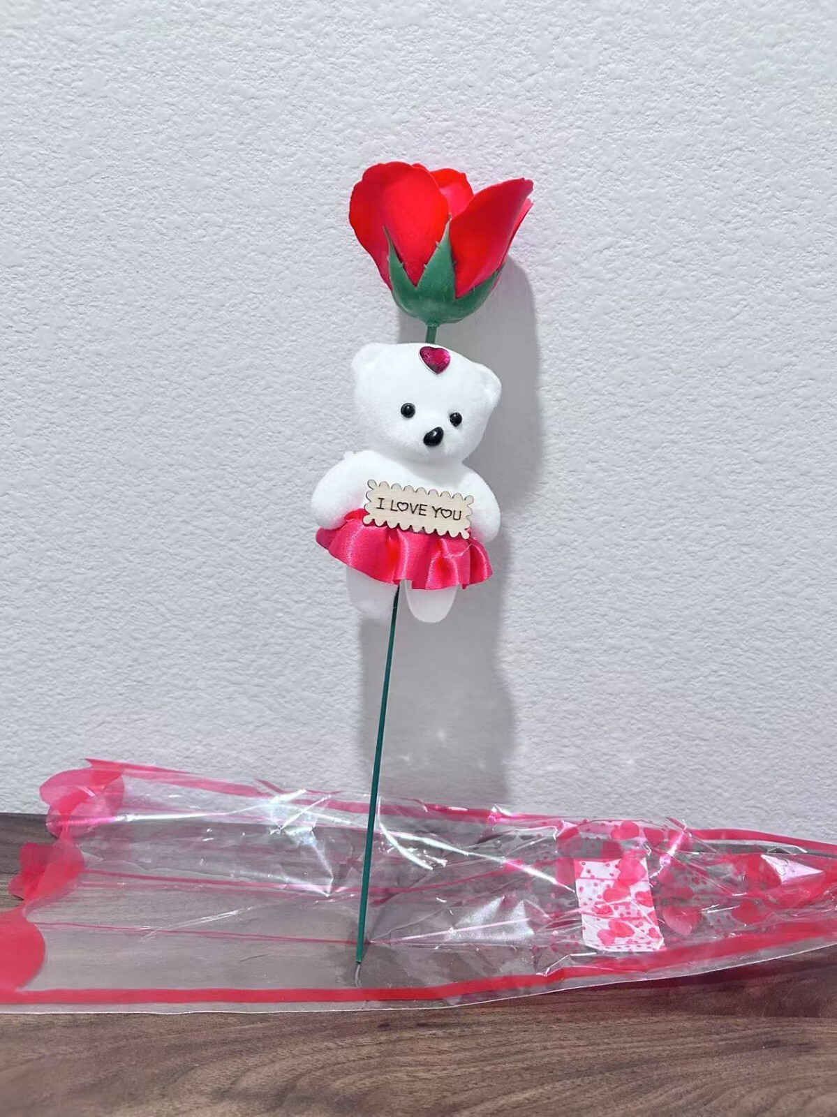 12pks Birthday Gifts Teddy Bear Red Rose flower