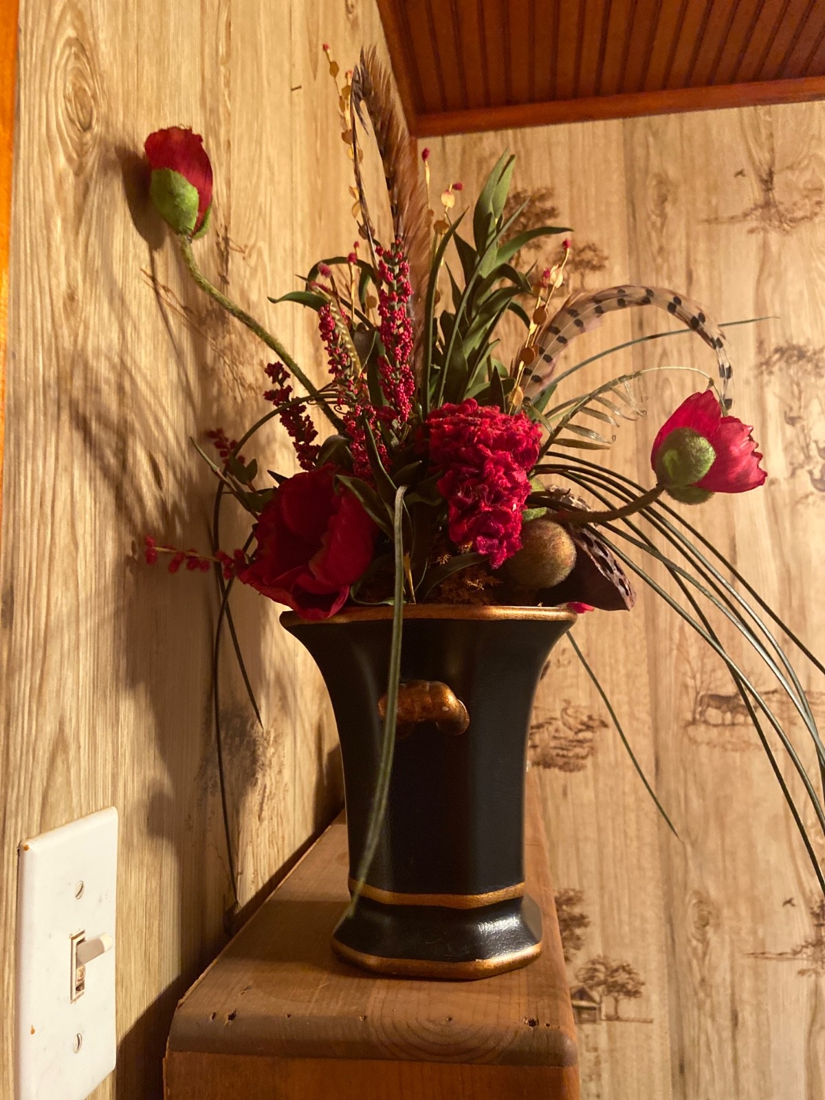 Artificial Fake Floral Plastic Variety Flower Twig Basket Home Decoration