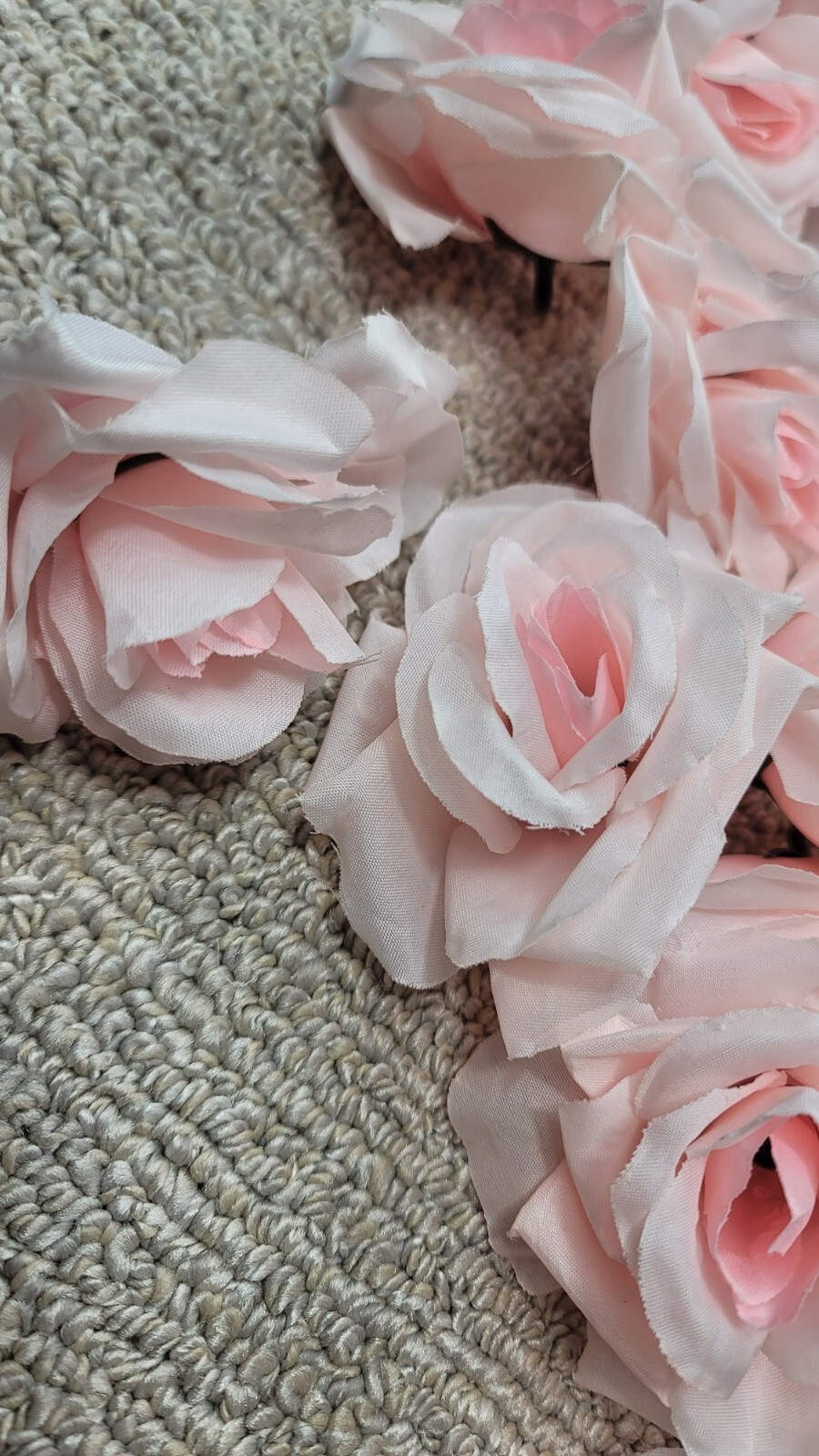 50 Pc Wreath Light Pink Rose Flowers Table Top Decor Wedding Decoration Tops NEW