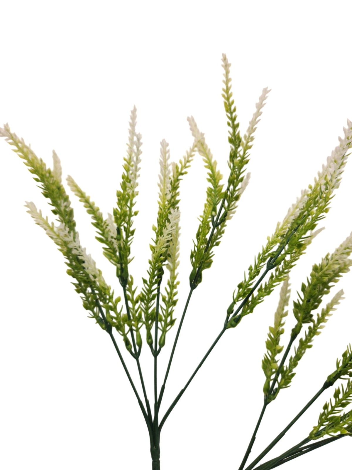 Artificial White Lavender Stems Faux Salvia Greenery Picks Farmhouse Floral Deco