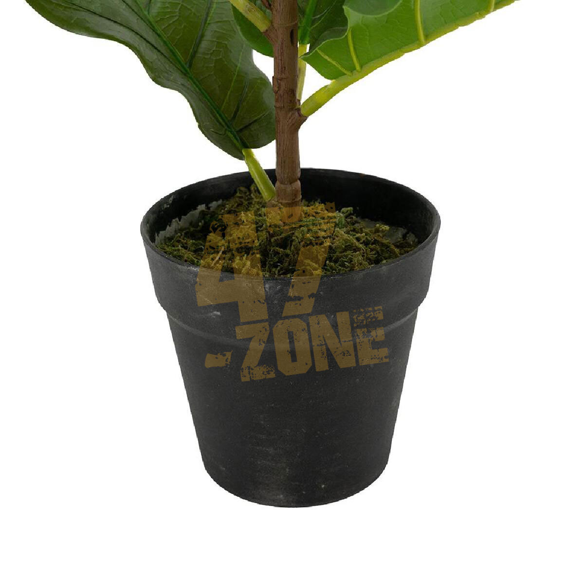 Faux Potted Fiddle Leaf Fig Tree Green Black Artifical Garden Indoor Outdoor