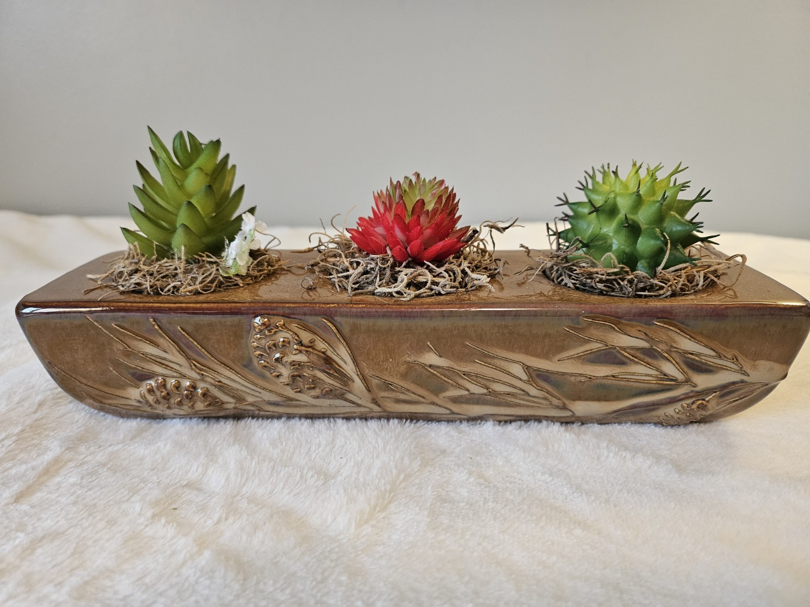 Artificial succulent plant arrangement (Handmade)