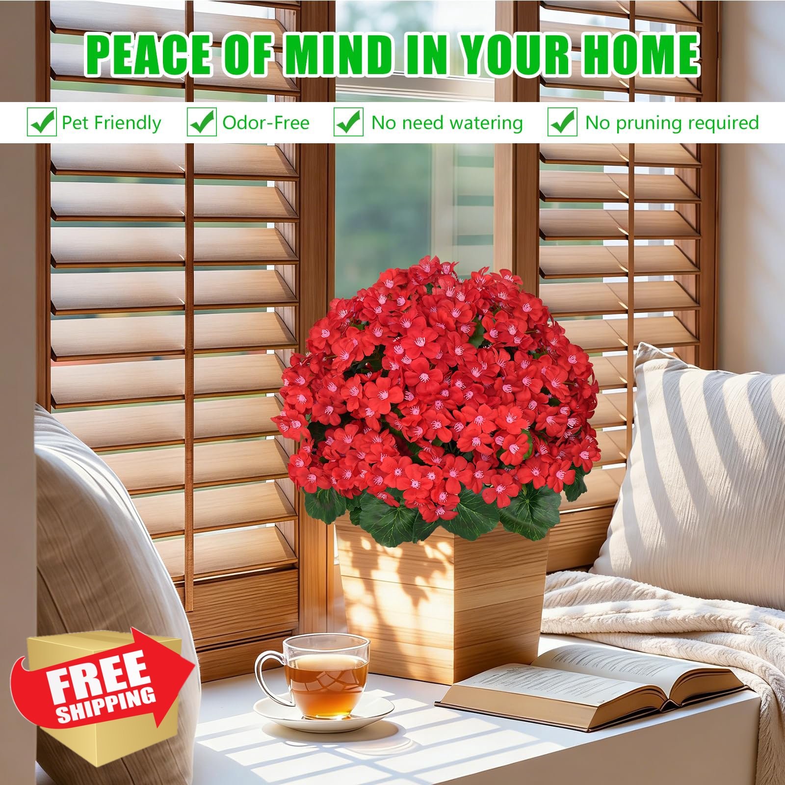Yangrass 2pc Topiary Trees Red Crabapple