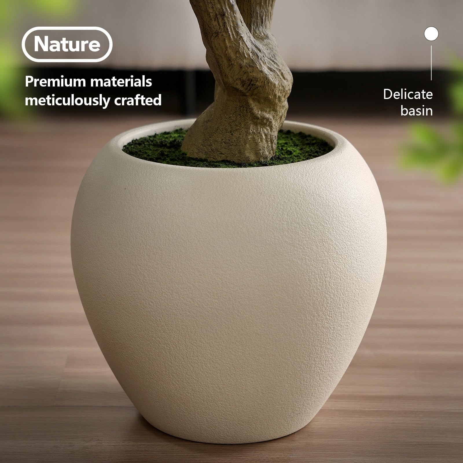 Artificial Olive Tree 7FT Faux Plant Home Decor – Large White Pot with Lifeli…