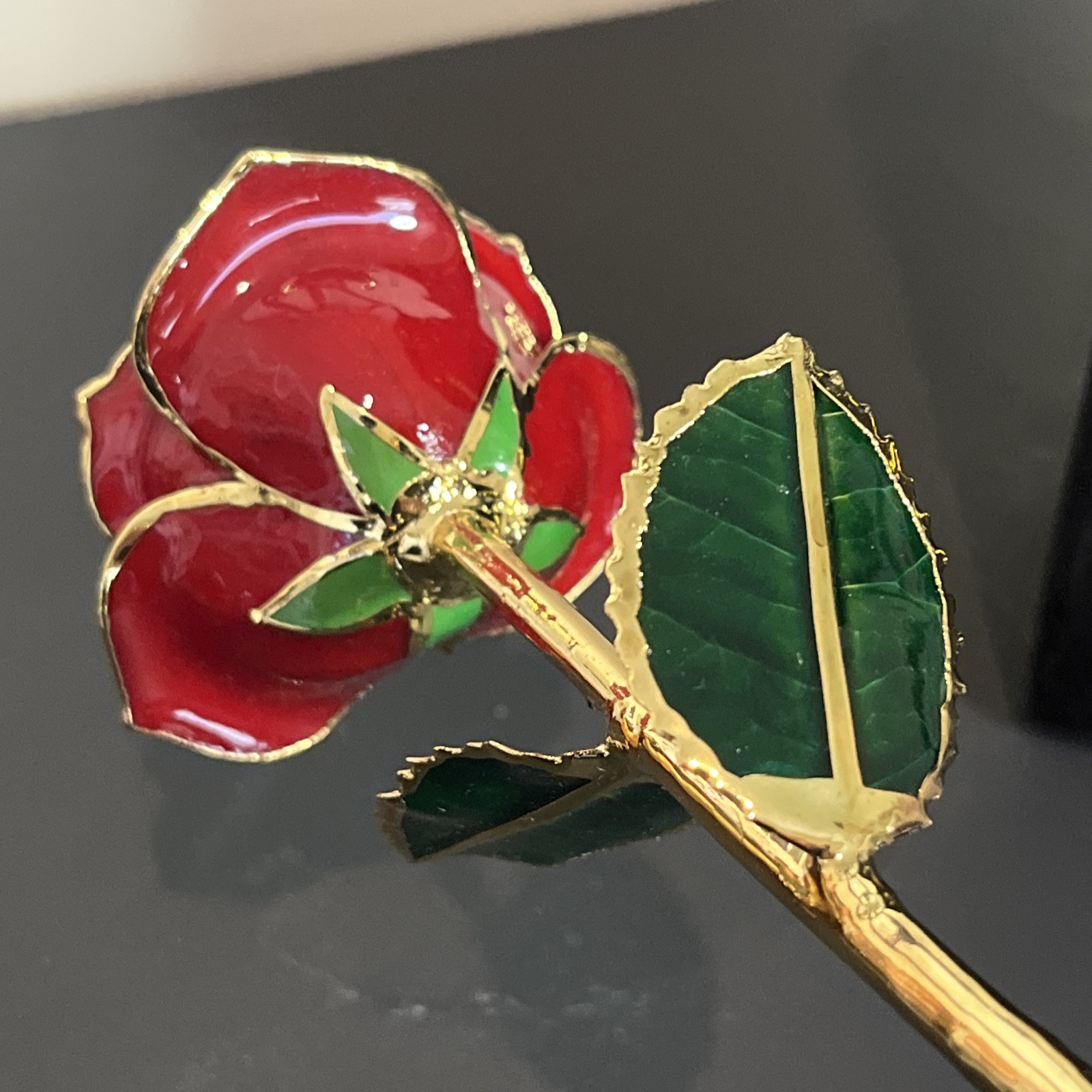 Erternal Rose Eternal Love 24k Gold Dipped Real Rose With Lighted Hard Case 11.5
