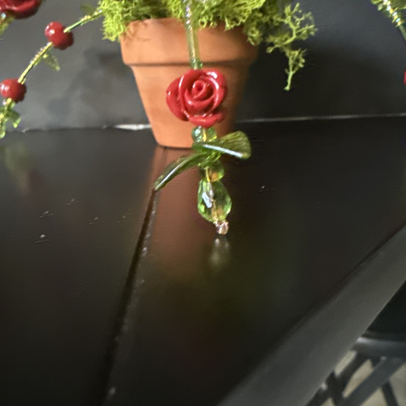 Handmade Miniature Dainty Beaded Indoor Plant W/Magnet – Never Needs Watering!
