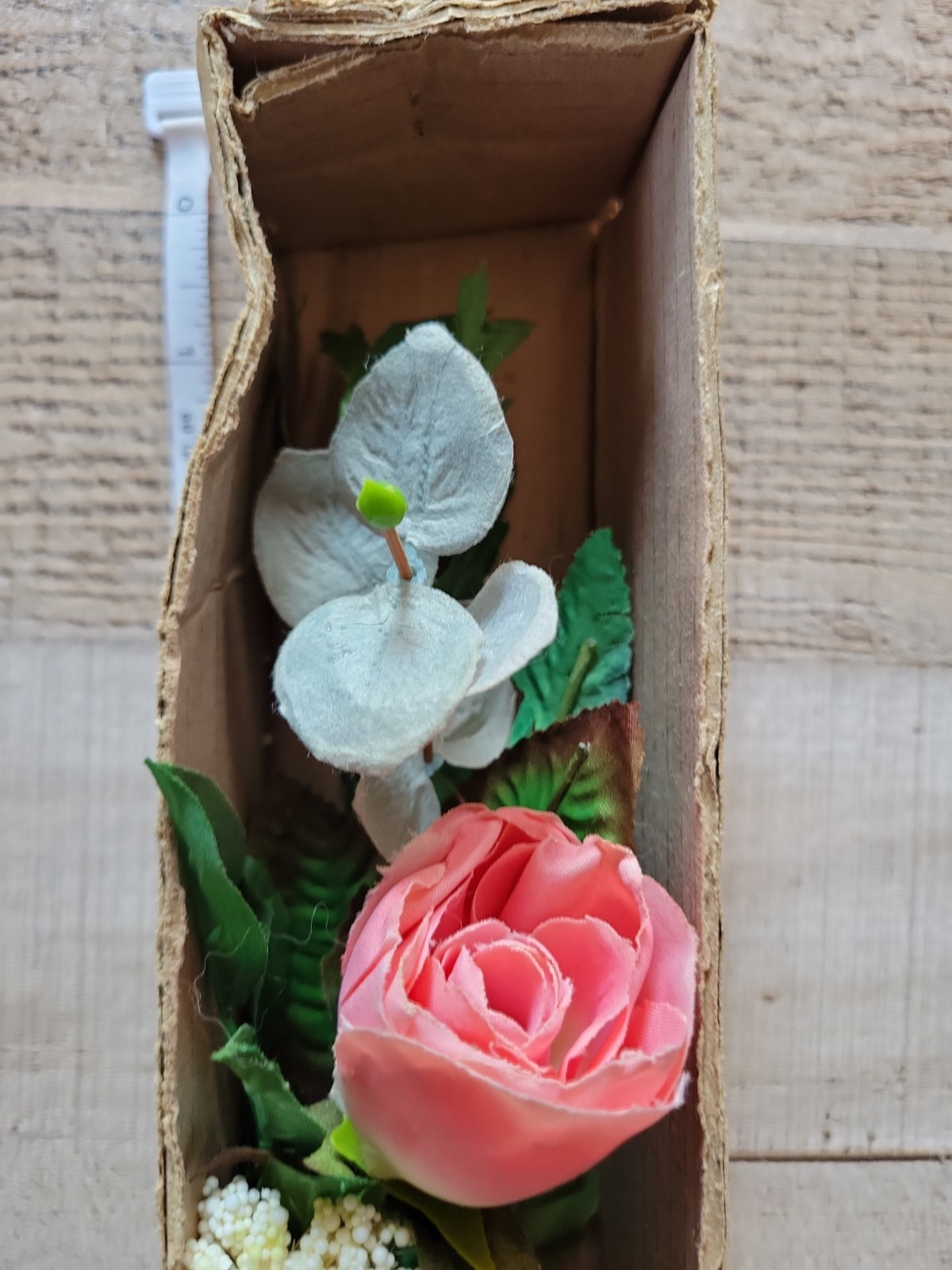 Home Interiors Pink Faux Silk Roses Swag Floral Bouquet New In Box Vintage Rose