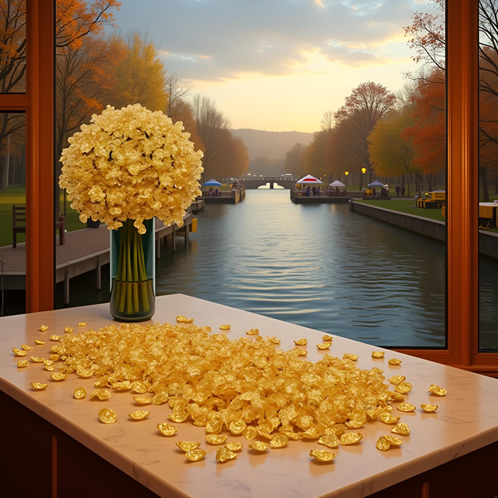 500PcsGold Artificial Silk Flower Petals Silk Rose Petals Fake Petals Emulati…