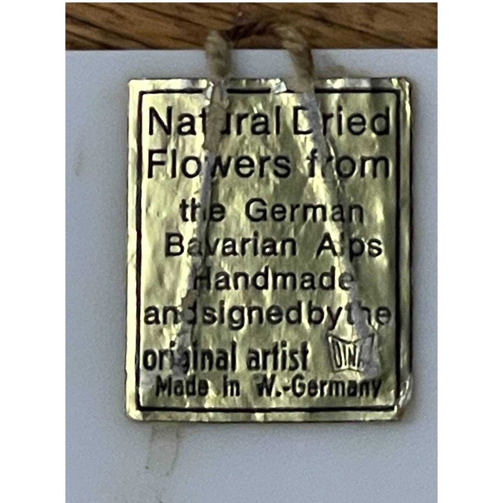 Dina Acrylglass Handmade Natural Dried Flower Germany Bavarian Alps Wall Hanging
