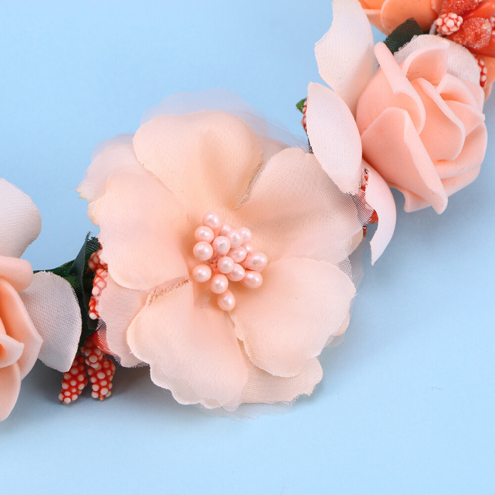 Flower Hair Band Flower Wristband Women Wedding Garland Headband