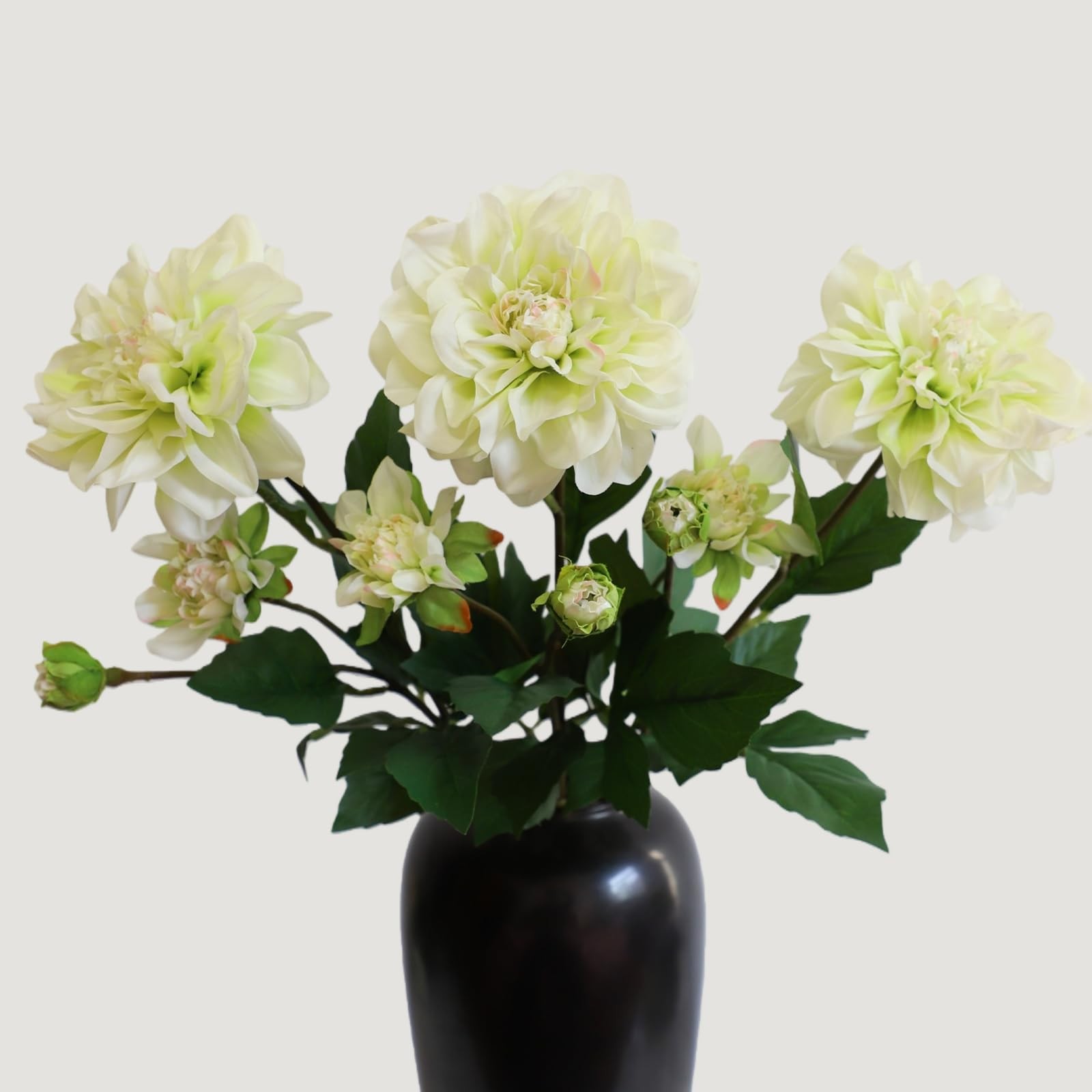 Real Touch Dahlia Artificial Flowers, 3 Pcs, 24.3” Long Stem Faux Dahlias in …