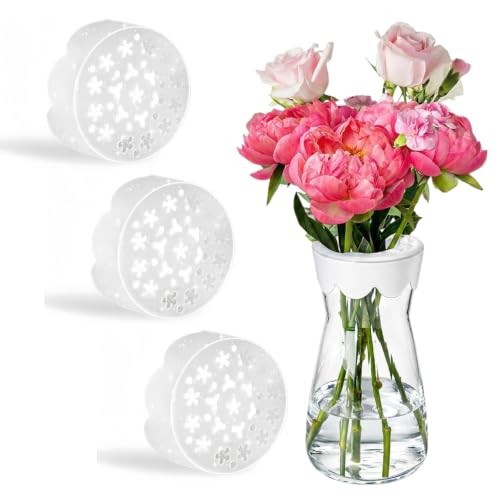 3pcs Silicone Flower Arranging Grid for Vases – Reusable Floral Stem Holder