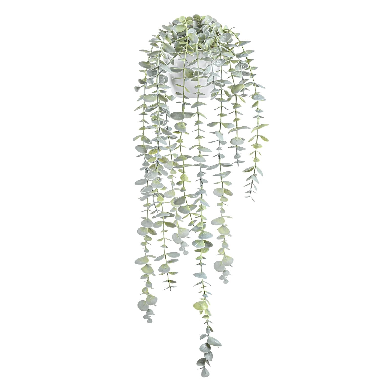 Decorative Hanging Plants for Shelf, Faux Ivy Eucalyptus Vine, Fake Greenery …