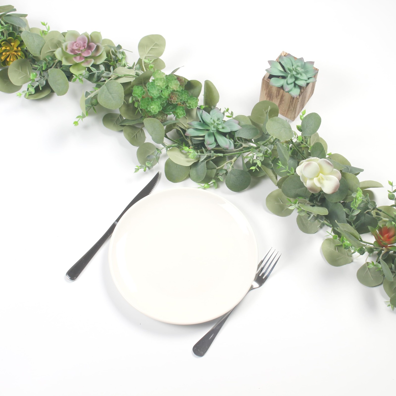 2 Pcs 6 ft Artificial Eucalyptus Garland Greenery Faux Eucalyptus Garland Pla…