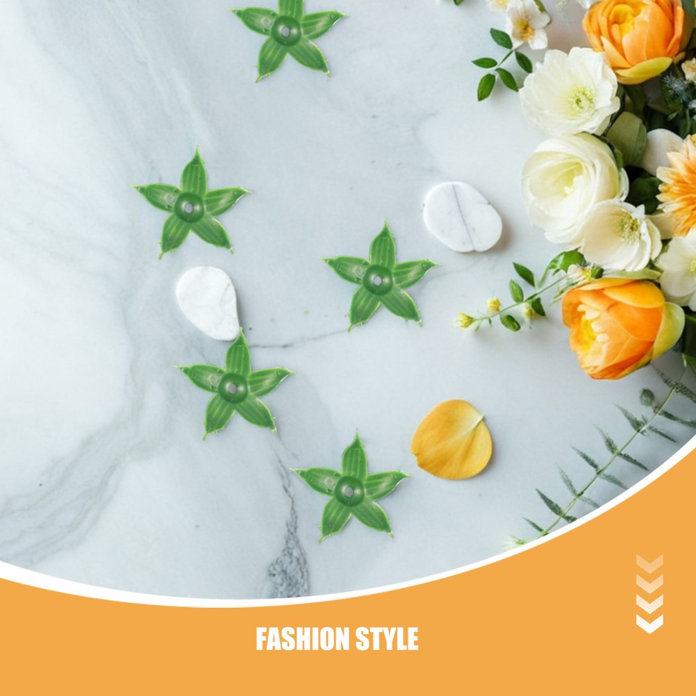 240Pcs Reusable Plastic Flower Sepals Artificial Rose Parts Green Floral Decor