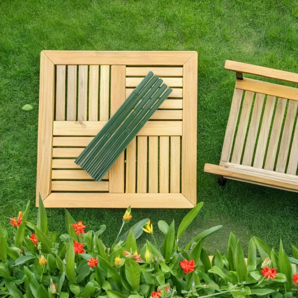 5Pcs Faux Bamboo Sticks Realistic Design for Outdoor and Indoor Fence Or Decor