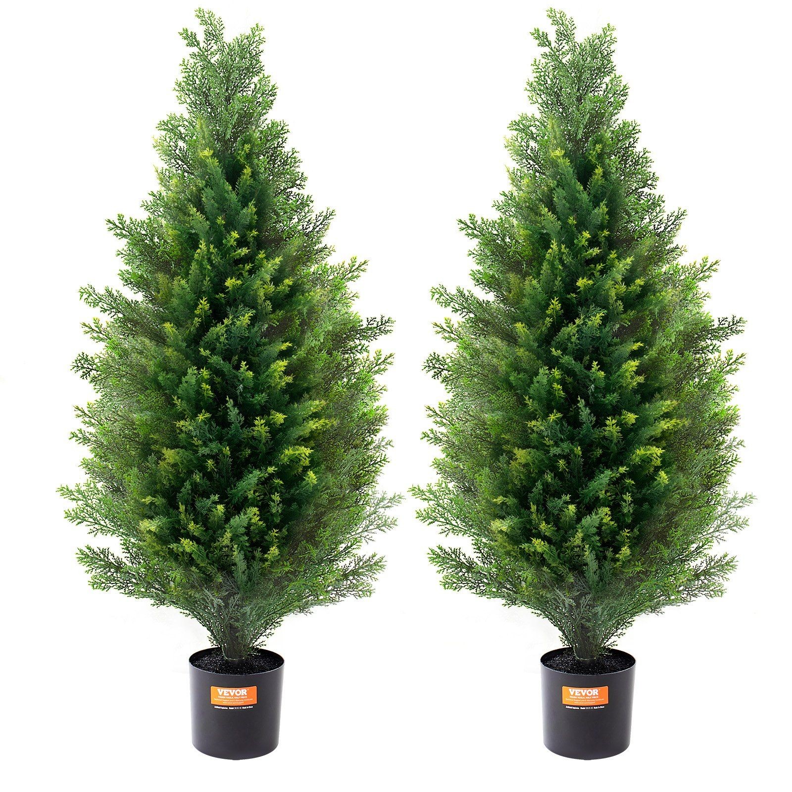 2 Unit 36in Artificial Cedar Tree Rich Foliage Anti-Exposure Trunk