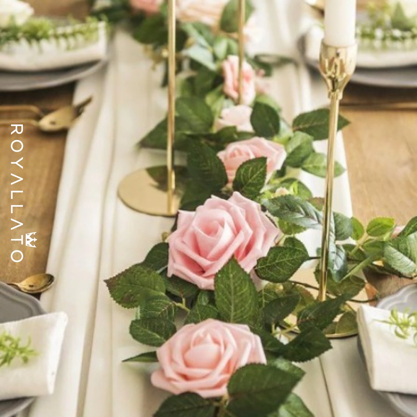 25 Artificial Flowers Rose Floral Bridal Wedding Bouquet Home Party Decoration