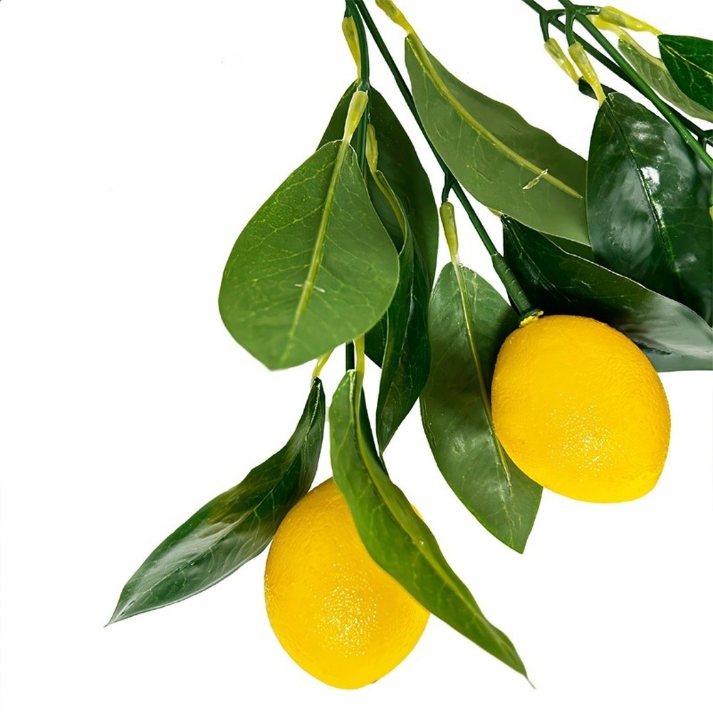 Realistic Artificial Lemon Branch Lively Lemons for Kitchen Dining Room Display