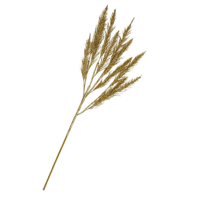 Gold Sparkling Faux Pine Sprays | 2 Sprays | for Indoor Decor