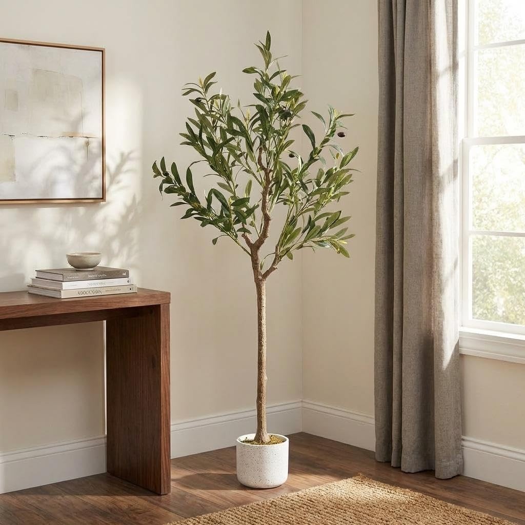 Artificial Olive Tree Faux Realistic Olive Trees with Branches and Fruits Decor