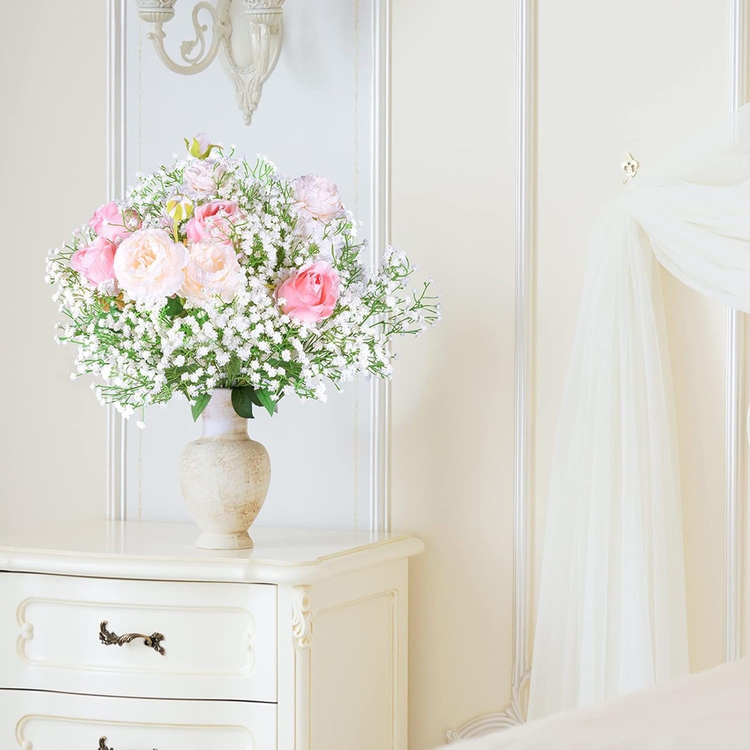Babys Breath Artificial Flowers,12 Pcs Gypsophila Faux Flowers for Wedding Pa…