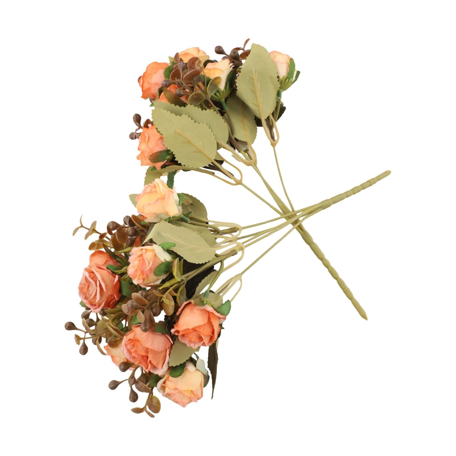 Set of 2 Artificial Roses in Vase for Elegant Home and Office Decoration