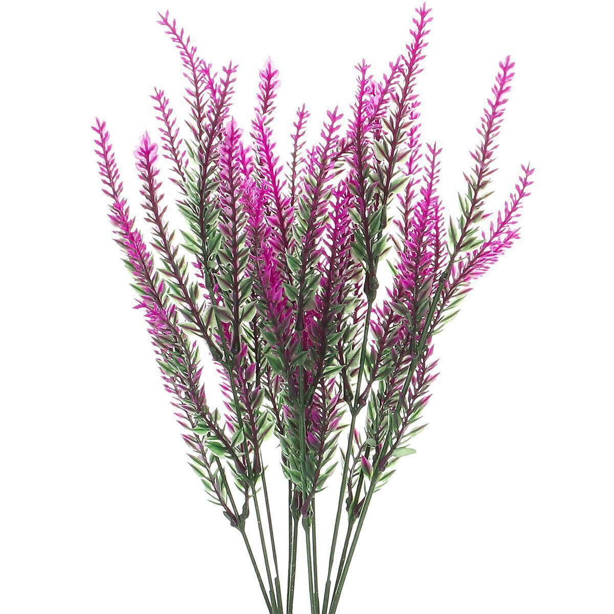 2 6 12 Artificial Flowers Fake Plants Decor Lavender Hanging Outdoor Home Garden