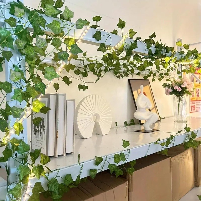 12 Pack Artificial Vines Hanging Plants Greenery Garland Indoor Outdoor Decor US