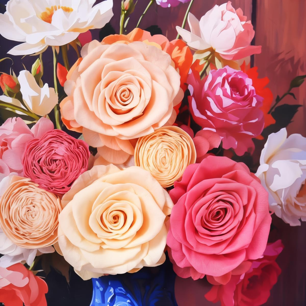 Colorful 3D Preserved Flower Art Frame – Unique Gift for Her, Home Decor