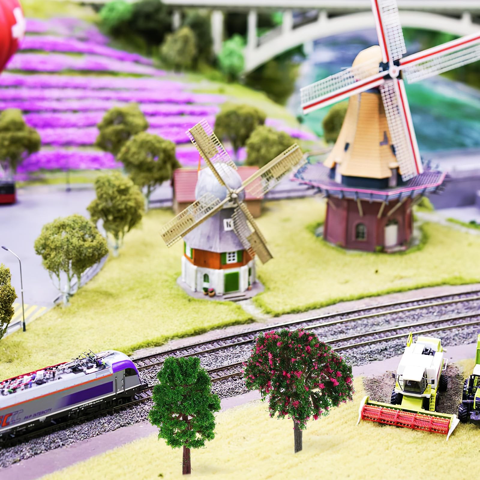 12 PCS Small Miniature Model Trees For DIY Crafts Train Scenery Landscape
