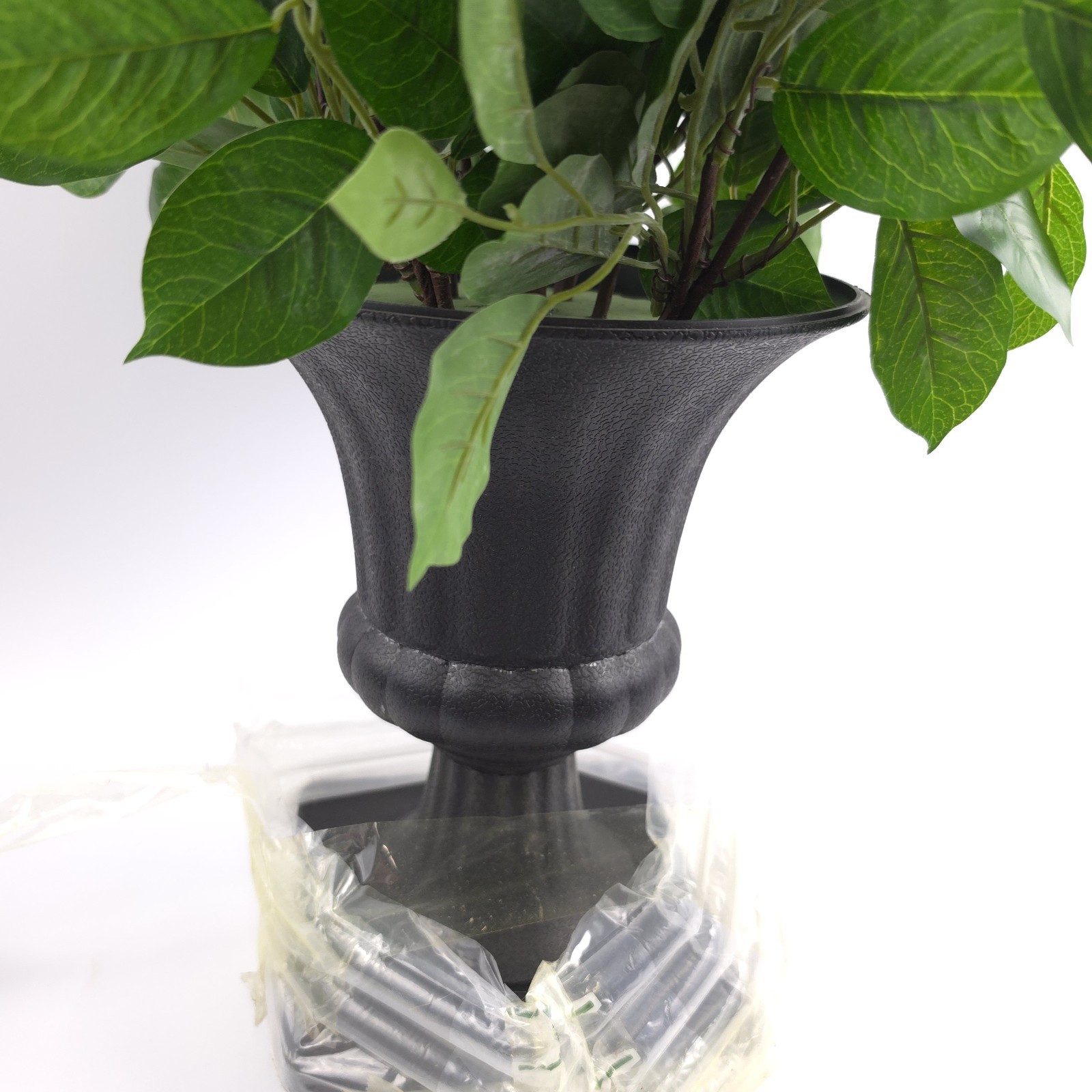 Wicker Park 36″ Tall 2-Tier Faux White Hibiscus Topiary in Pot