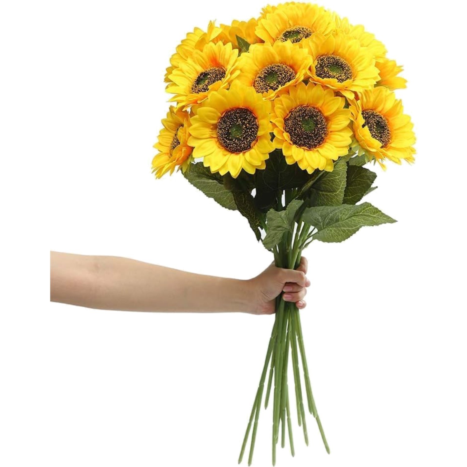 Artificial Sunflower Flowers Long Stem Silk Fake Large Sunflowers Decoration …