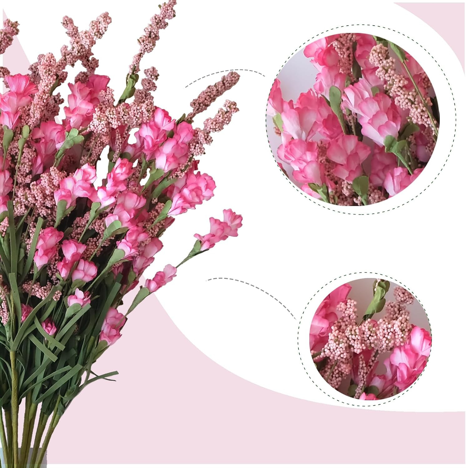 10Pcs Artificial Flower Bulk Spring/Summer Flowers Wedding Party Vase Bouquet Fl