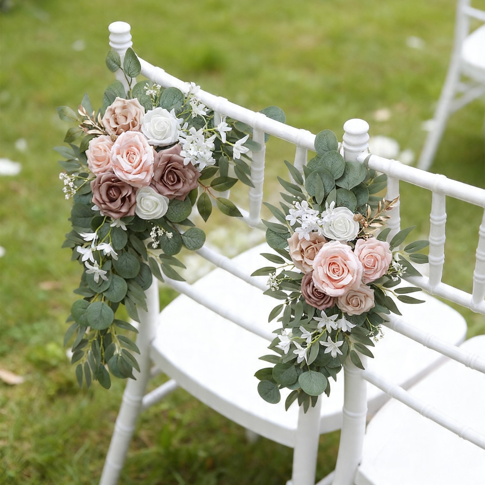 Wedding Arch Flowers (Pack of 2), Artificial Flower for Wedding Decor Garland